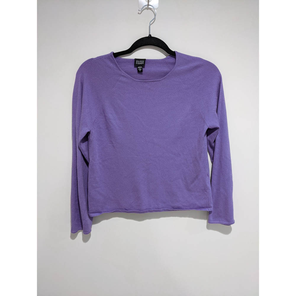 Eileen Fisher Purple Sweater Top Size L